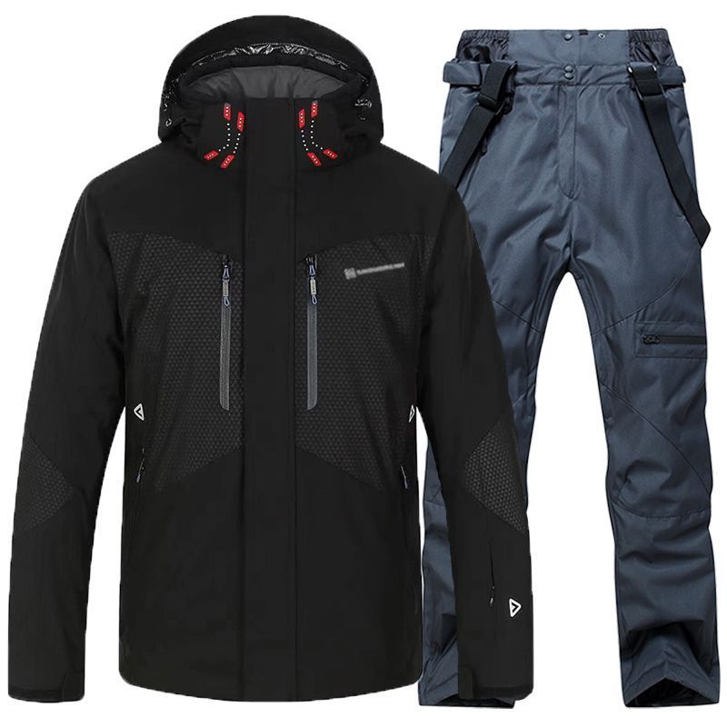 Combinaison de ski d'hiver imperméable, rembourrée et chaude pour homme