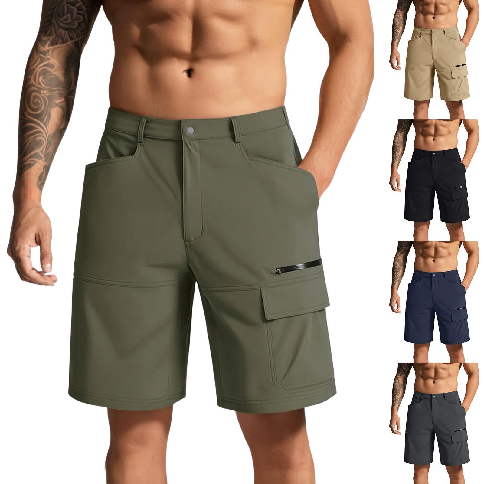 Short multipoches pour homme, idéal pour la randonnée en plein air